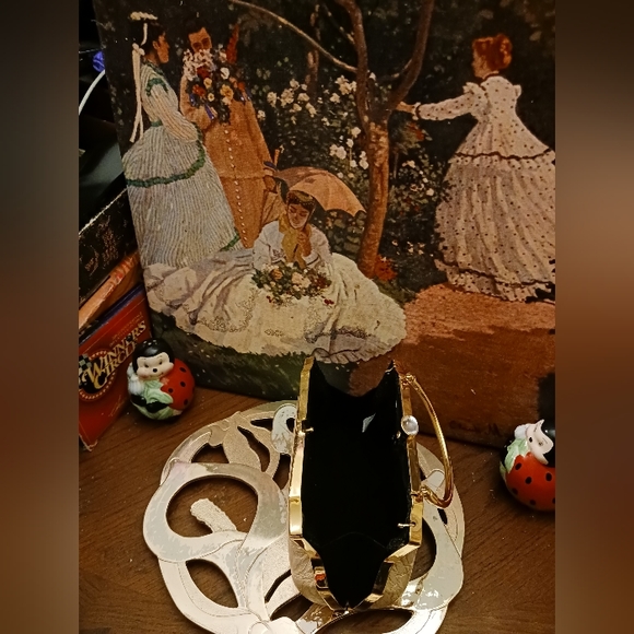 🐊Vicenza Clutch Embossed 👝 👛 Rhinestone Metallic,Elegant Purse.🎁 💝 - Picture 4 of 13